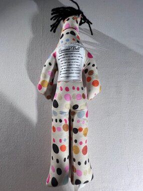 DAMMIT DOLL stress frustration relief therapeutic tool gag gift novelty polkadot